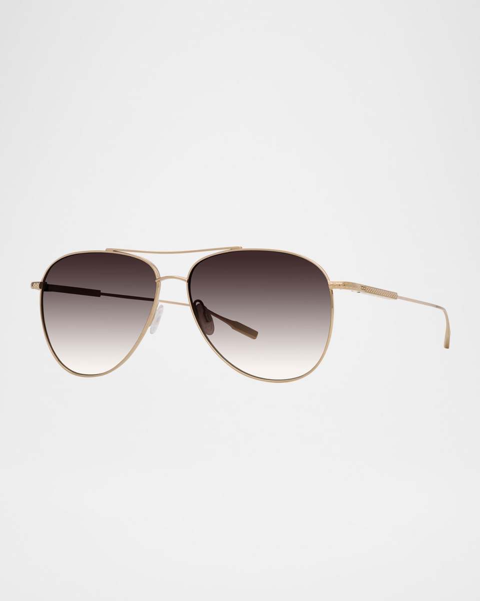 Trask Golden Titanium Aviator Sunglasses